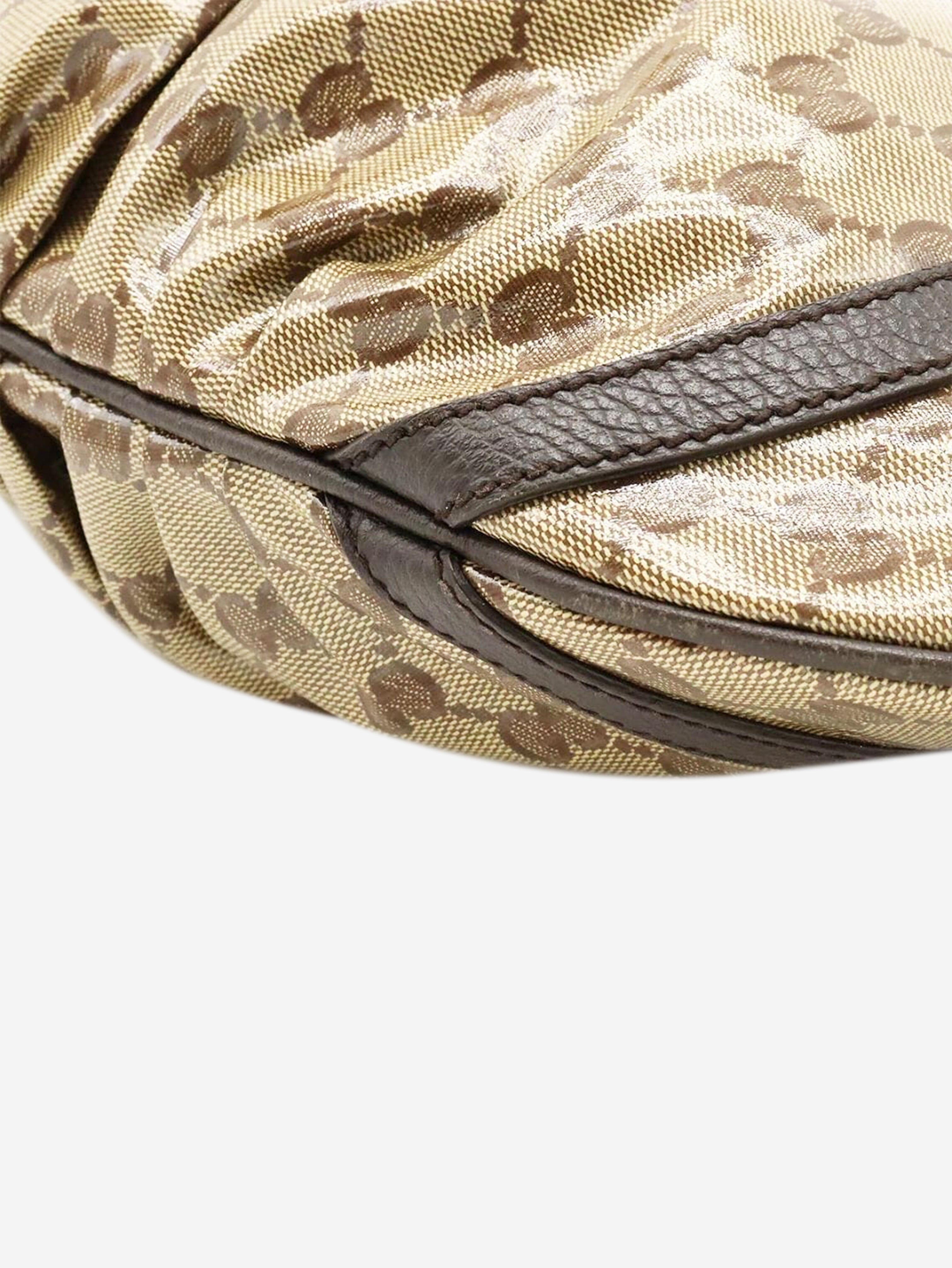Brown GG canvas coated shoulder bag Shoulder bags Gucci 