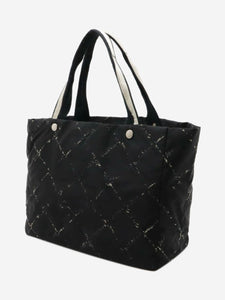 Chanel Black vintage 2000 Travel Line nylon tote bag