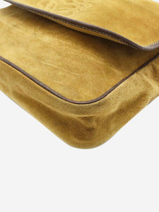 Loewe Tan suede Anagram messenger bag