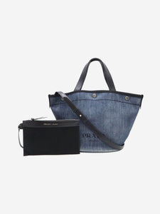 Prada Blue denim 2way tote bag