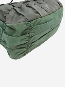 Prada Green nylon ruched shoulder bag