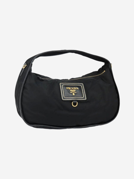 Black nylon shoulder bag alternate image