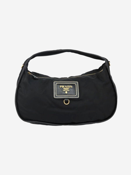 Black nylon shoulder bag product image