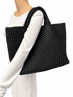 Onyx medium St Barths woven tote Tote Bags NAGHEDI 