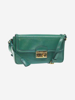 Green patent Saffiano leather shoulder bag Shoulder bags Prada 