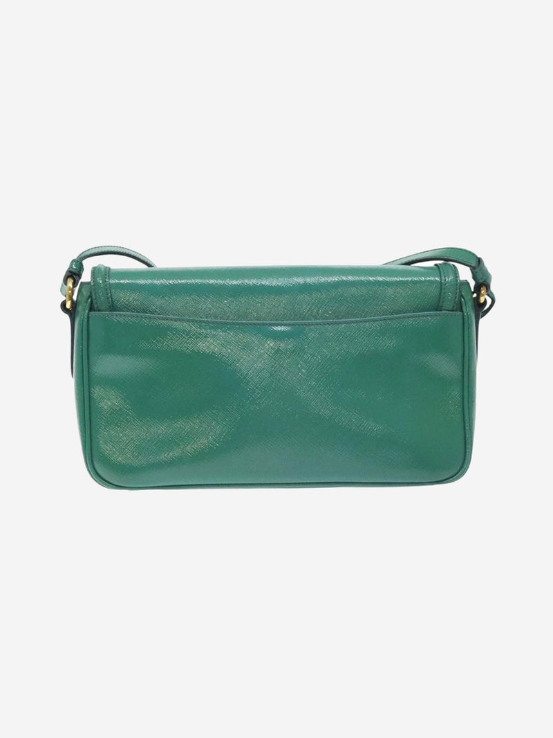 Green patent Saffiano leather shoulder bag Shoulder bags Prada 