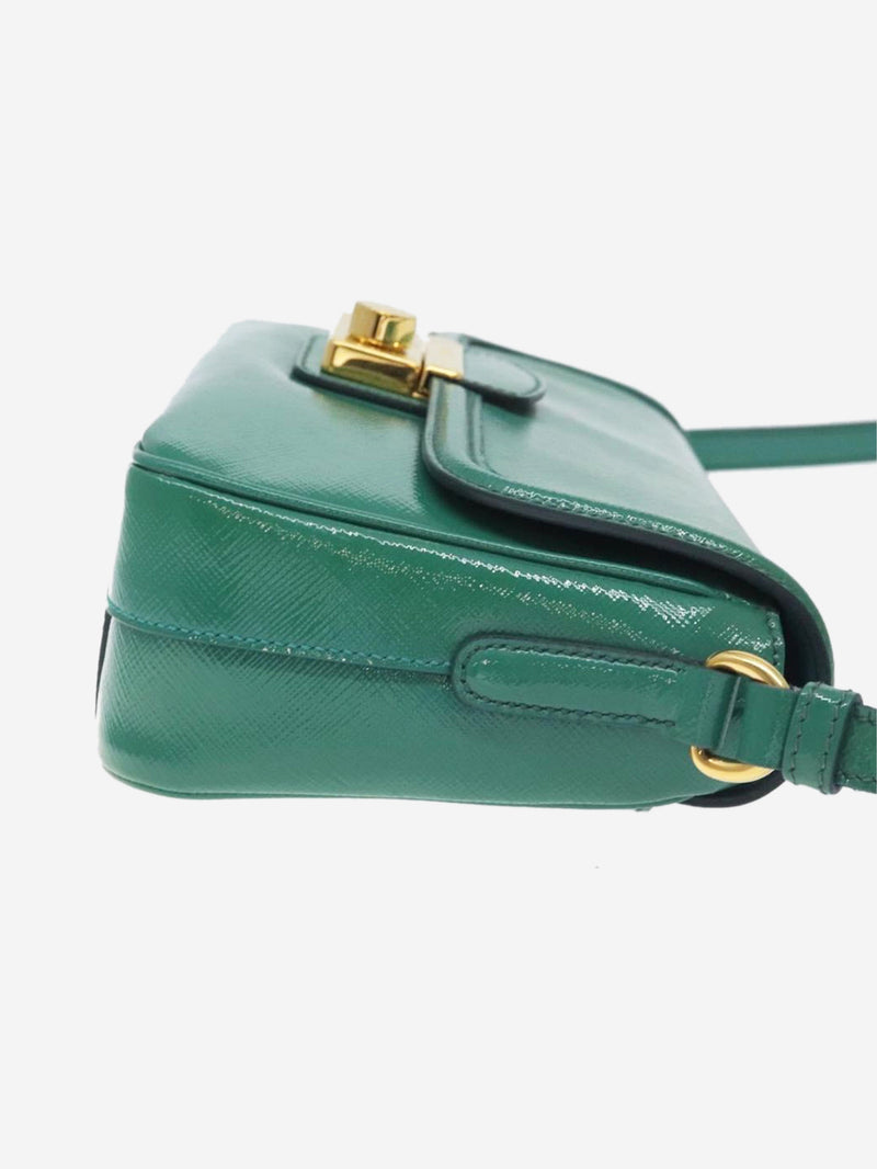 Green patent Saffiano leather shoulder bag Shoulder bags Prada 