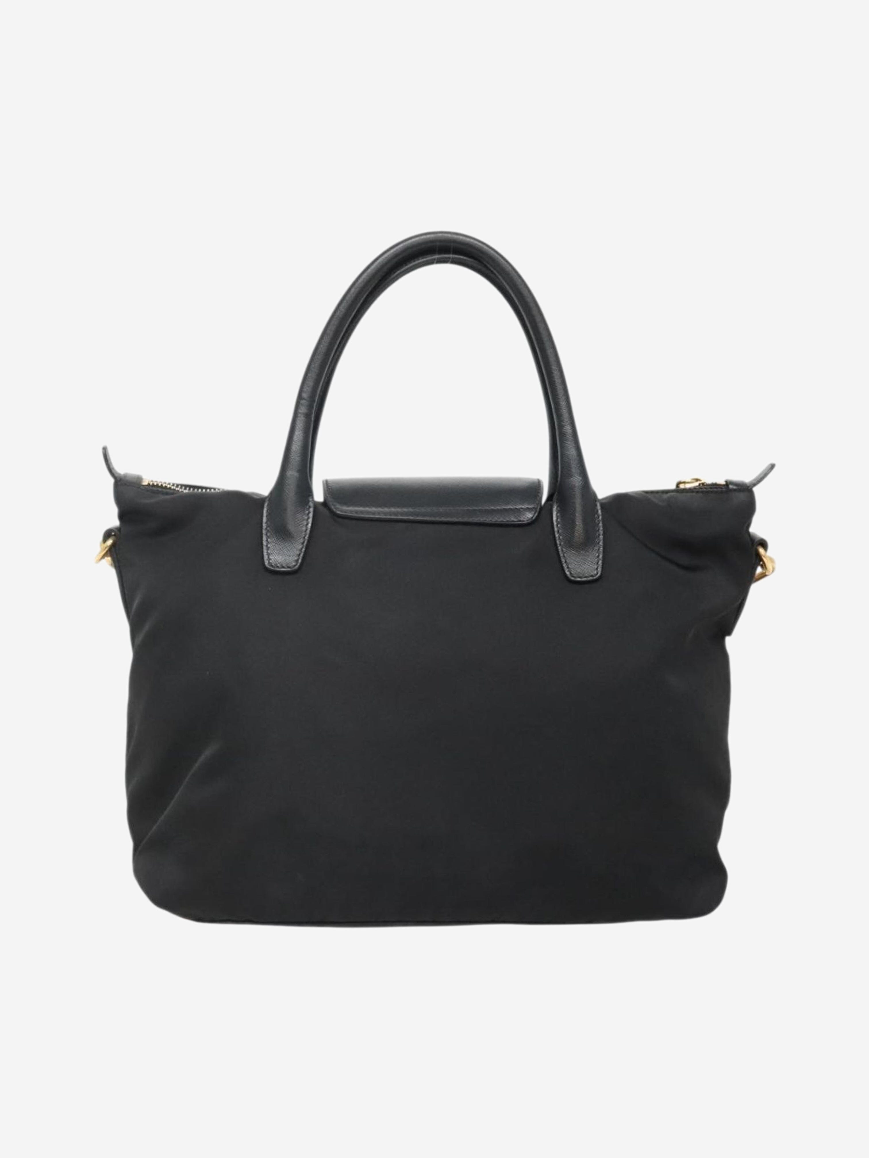Black nylon 2way tote bag Shoulder bags Prada 