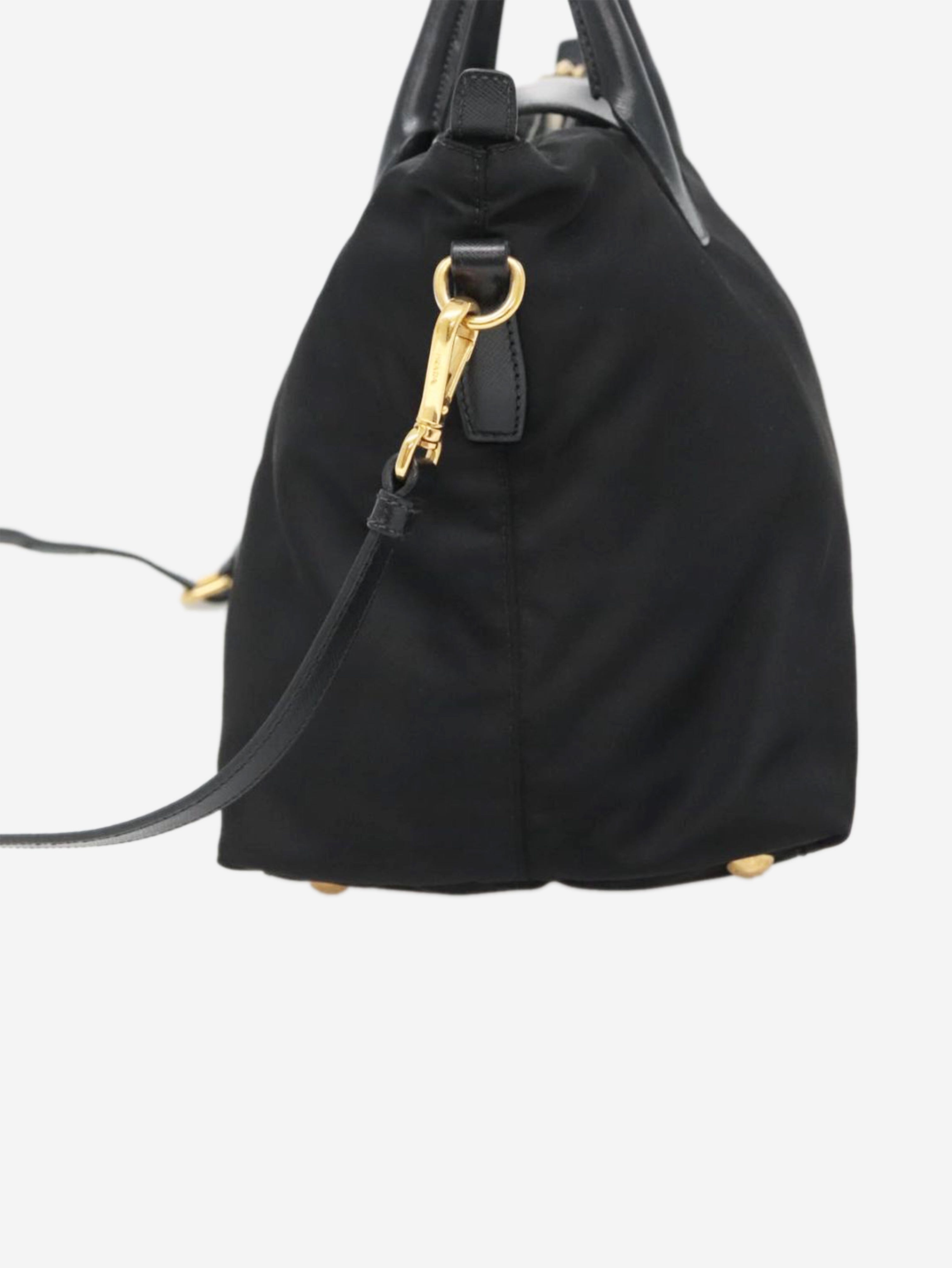 Black nylon 2way tote bag Shoulder bags Prada 