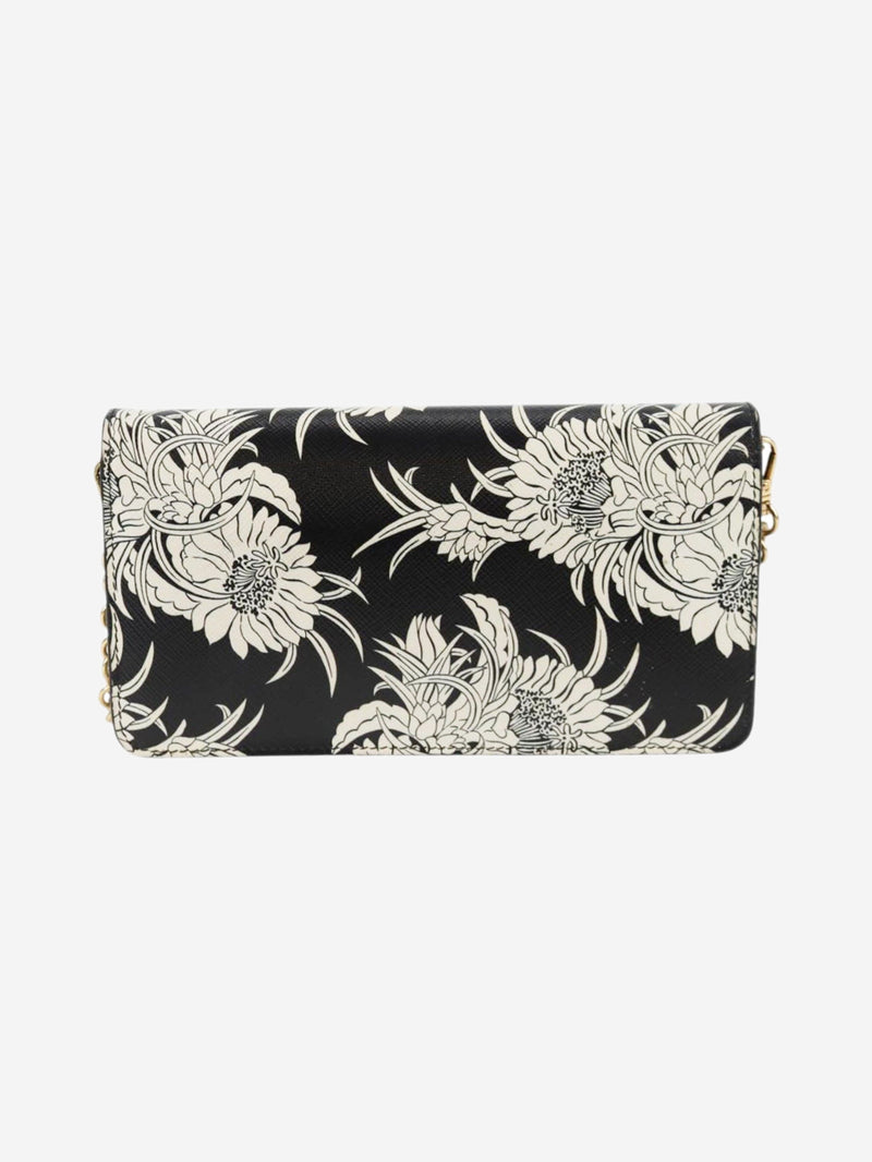 Multicolour Saffiano leather printed chain wallet Wallets, Purses & Small Leather Goods Prada 