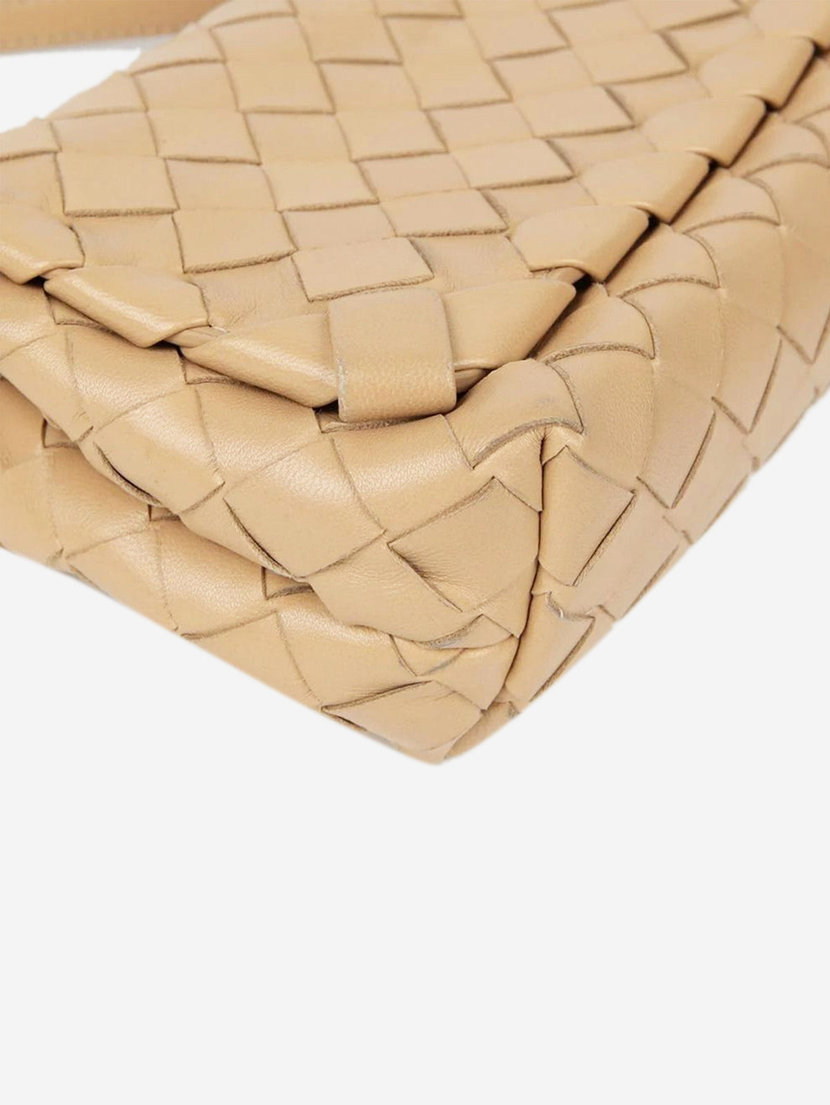 Blush Intrecciato leather flap bag Cross-body Bags Bottega Veneta 