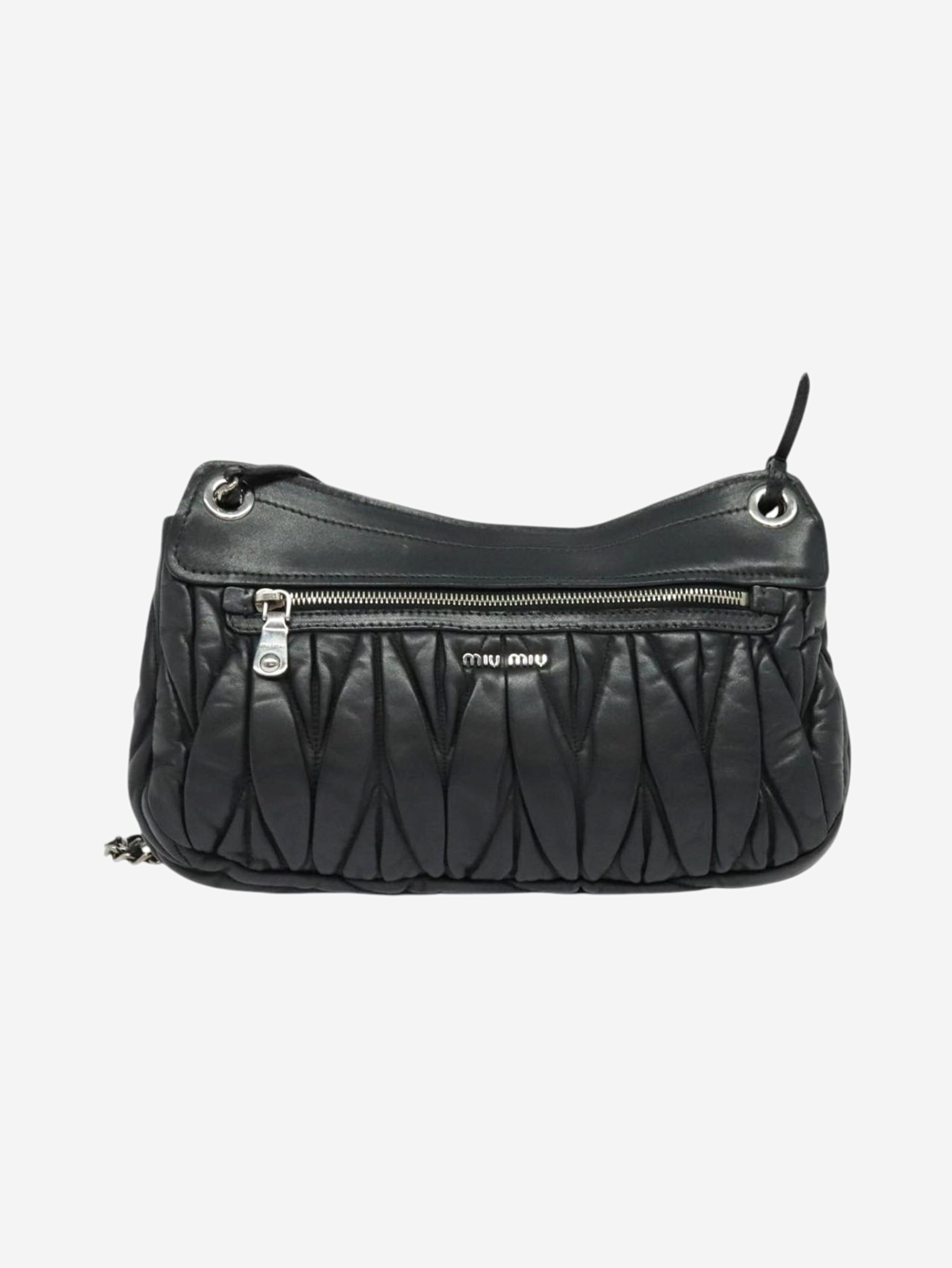 Black Matelasse leather chain bag Shoulder bags Miu Miu 