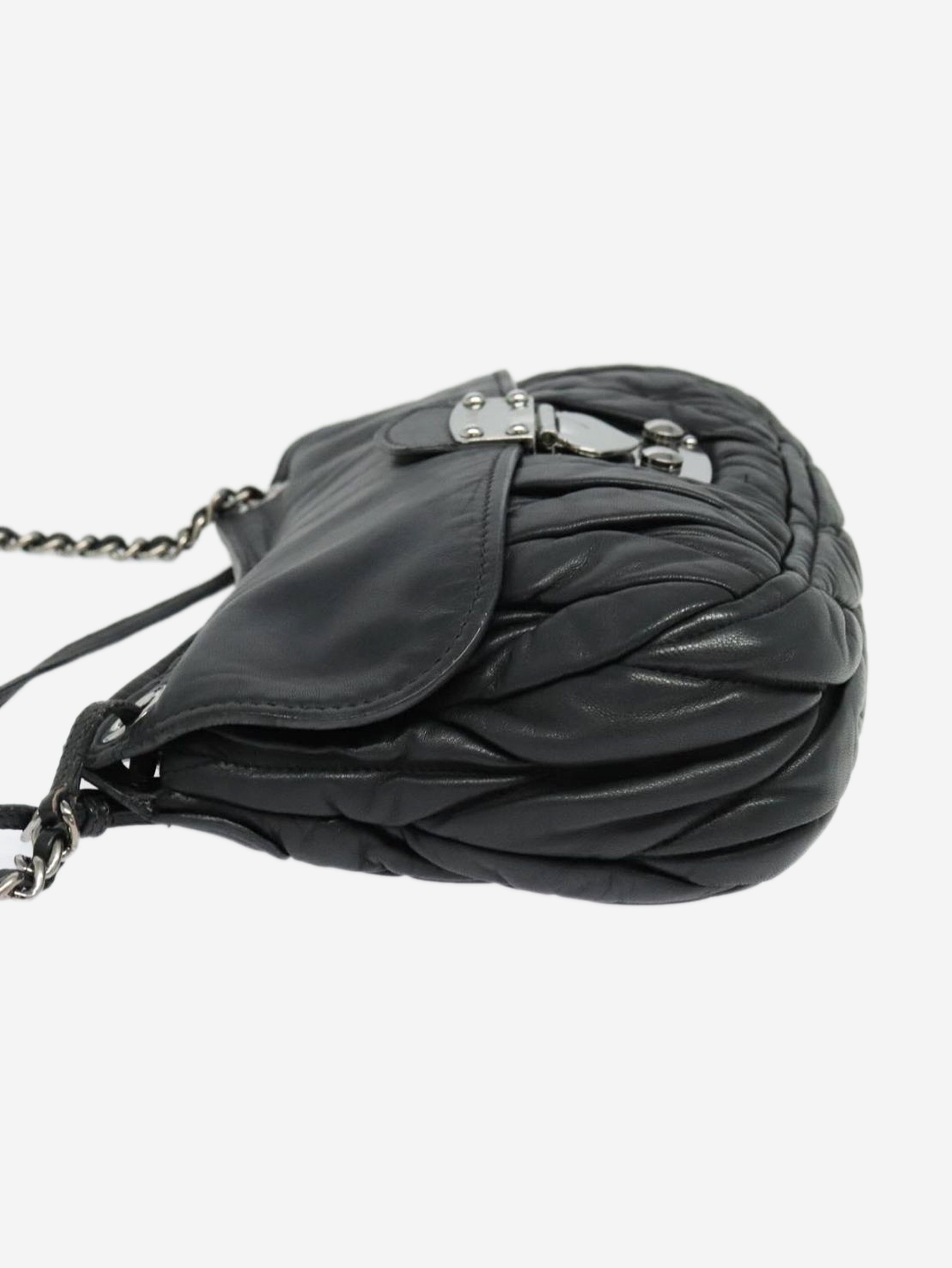 Black Matelasse leather chain bag Shoulder bags Miu Miu 