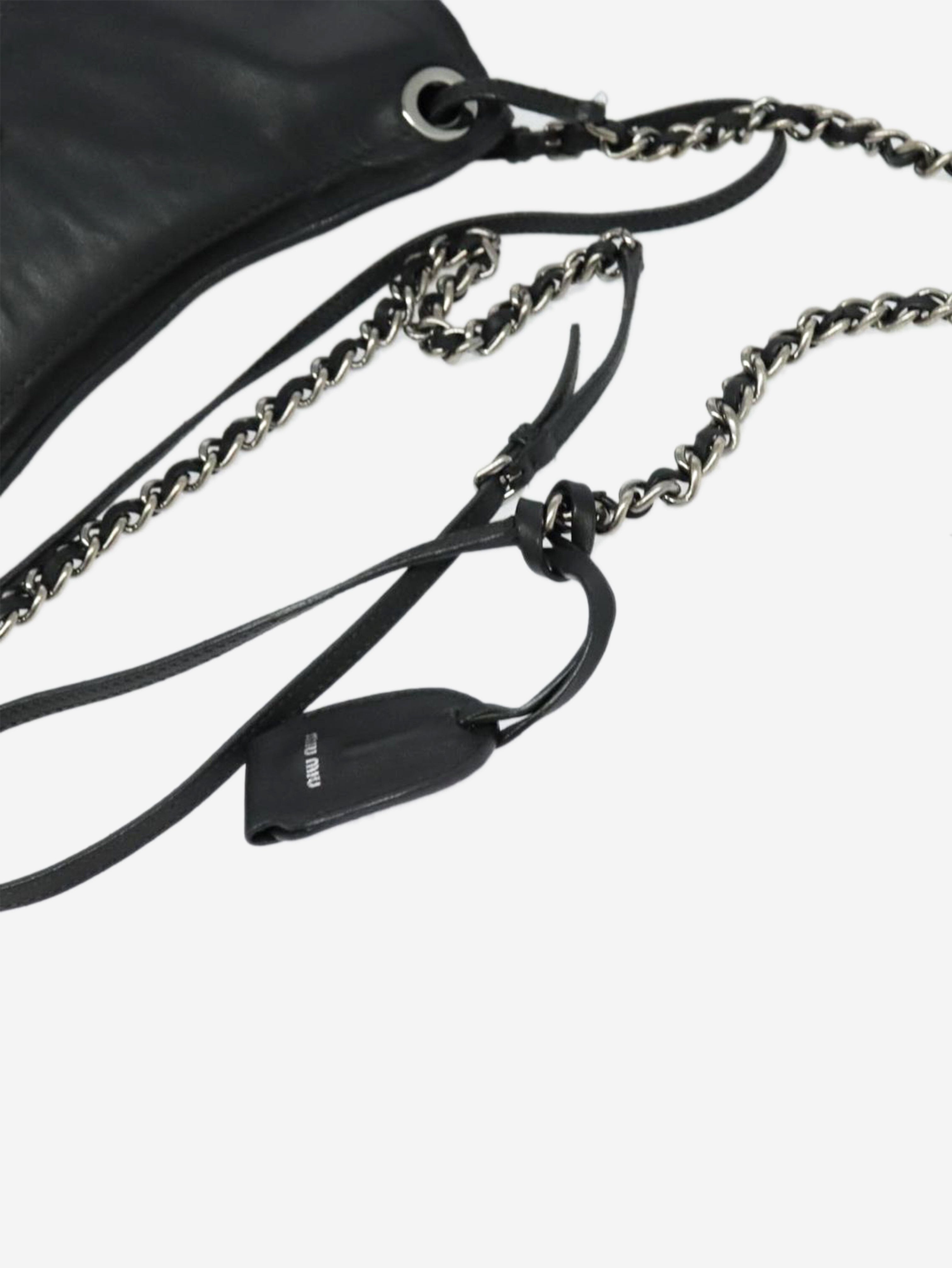 Black Matelasse leather chain bag Shoulder bags Miu Miu 
