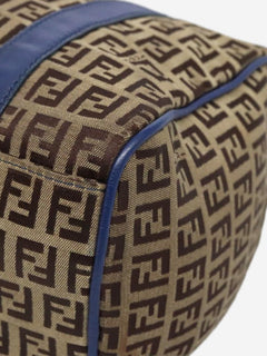 Brown Zucchino canvas Boston bag Top Handle Bags Fendi 