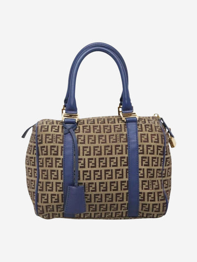Brown Zucchino canvas Boston bag Top Handle Bags Fendi 