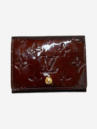 Burgundy Vernis leather card holder Wallets, Purses & Small Leather Goods Louis Vuitton 