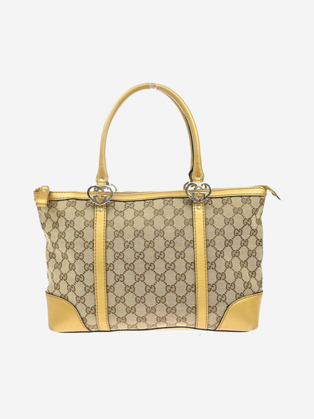 Brown Guccissima canvas top handle bag product image