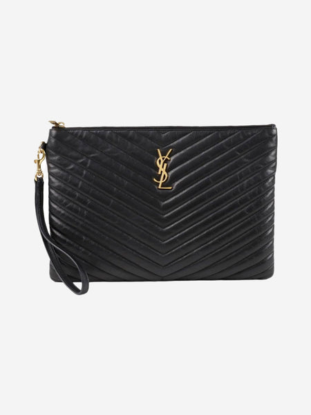 Black Cassandre Matelasse tablet pouch product image