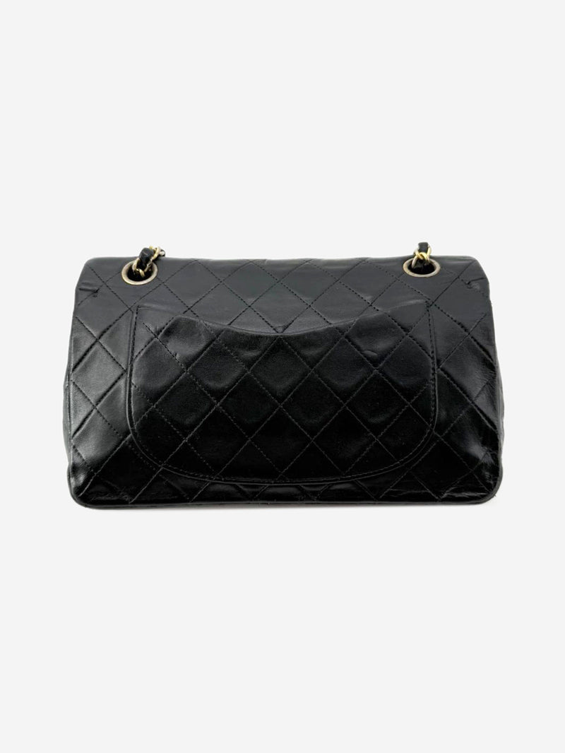 Black vintage 1991 lambskin Classic Double Flap bag Shoulder bags Chanel 