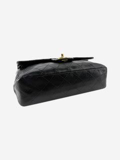 Black vintage 1991 lambskin Classic Double Flap bag Shoulder bags Chanel 
