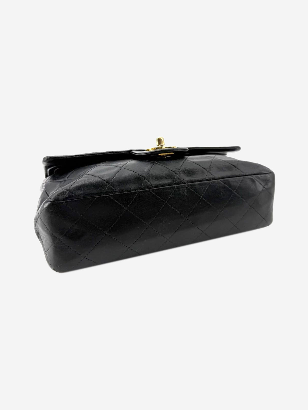 Black vintage 1991 lambskin Classic Double Flap bag Shoulder bags Chanel 