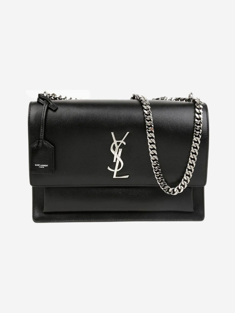 Black leather Sunset bag Cross-body bags Saint Laurent 