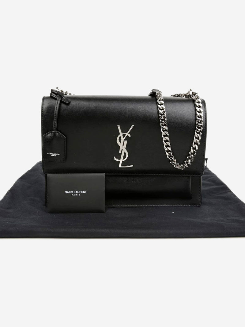Black leather Sunset bag Cross-body bags Saint Laurent 