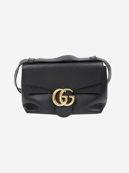 Black large GG Marmont leather shoulder bag product image