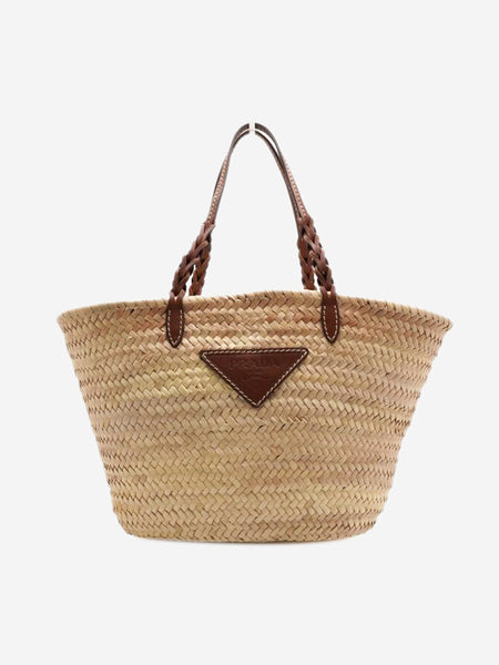 Neutral woven Palm tote product image