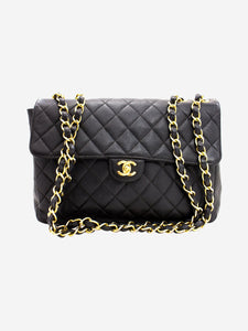 Chanel Black vintage 2002 jumbo caviar Classic flap bag