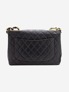 Chanel Black vintage 2002 jumbo caviar Classic flap bag