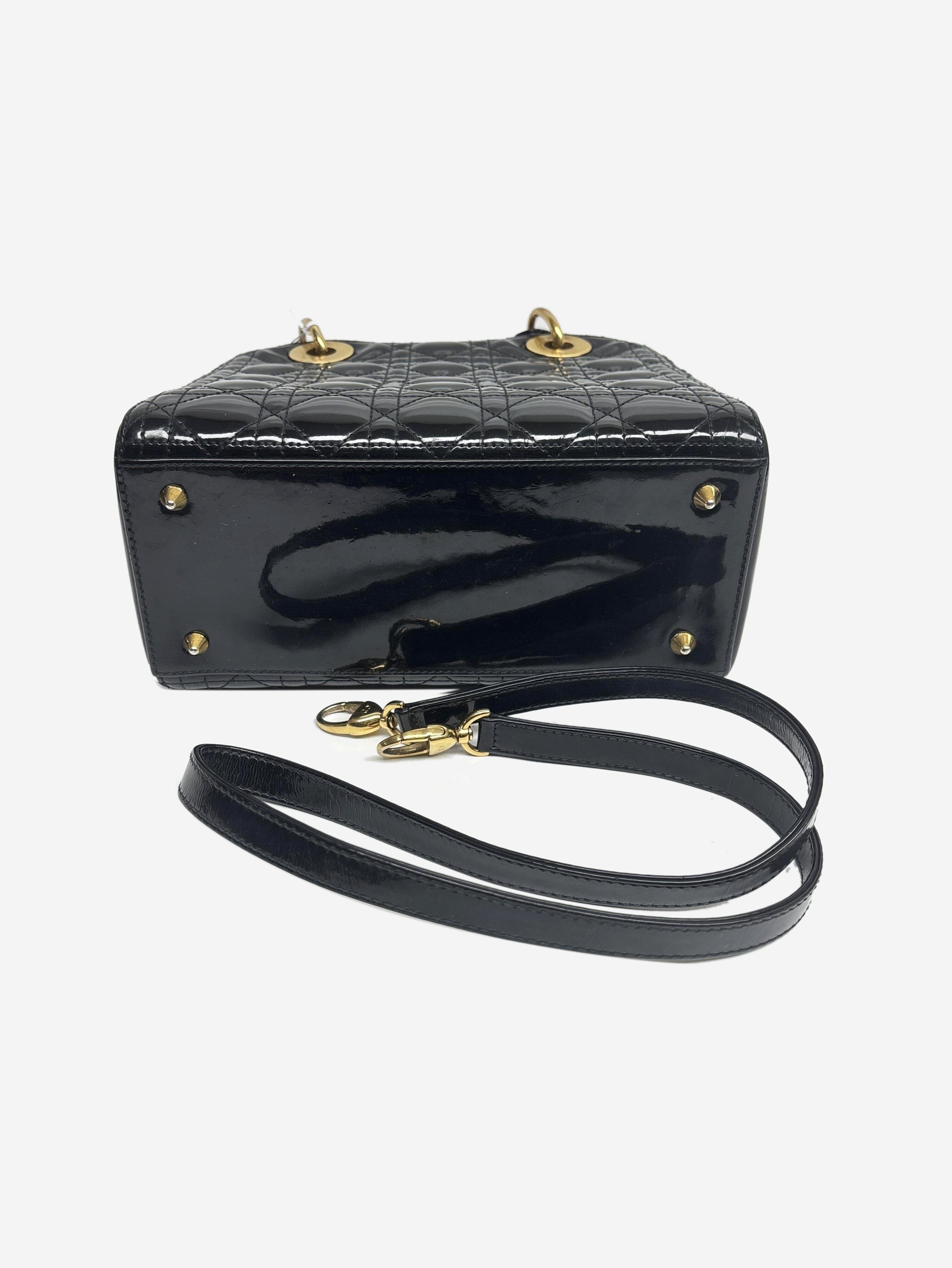 Black 2013 patent leather Lady Dior bag Shoulder bags Dior 