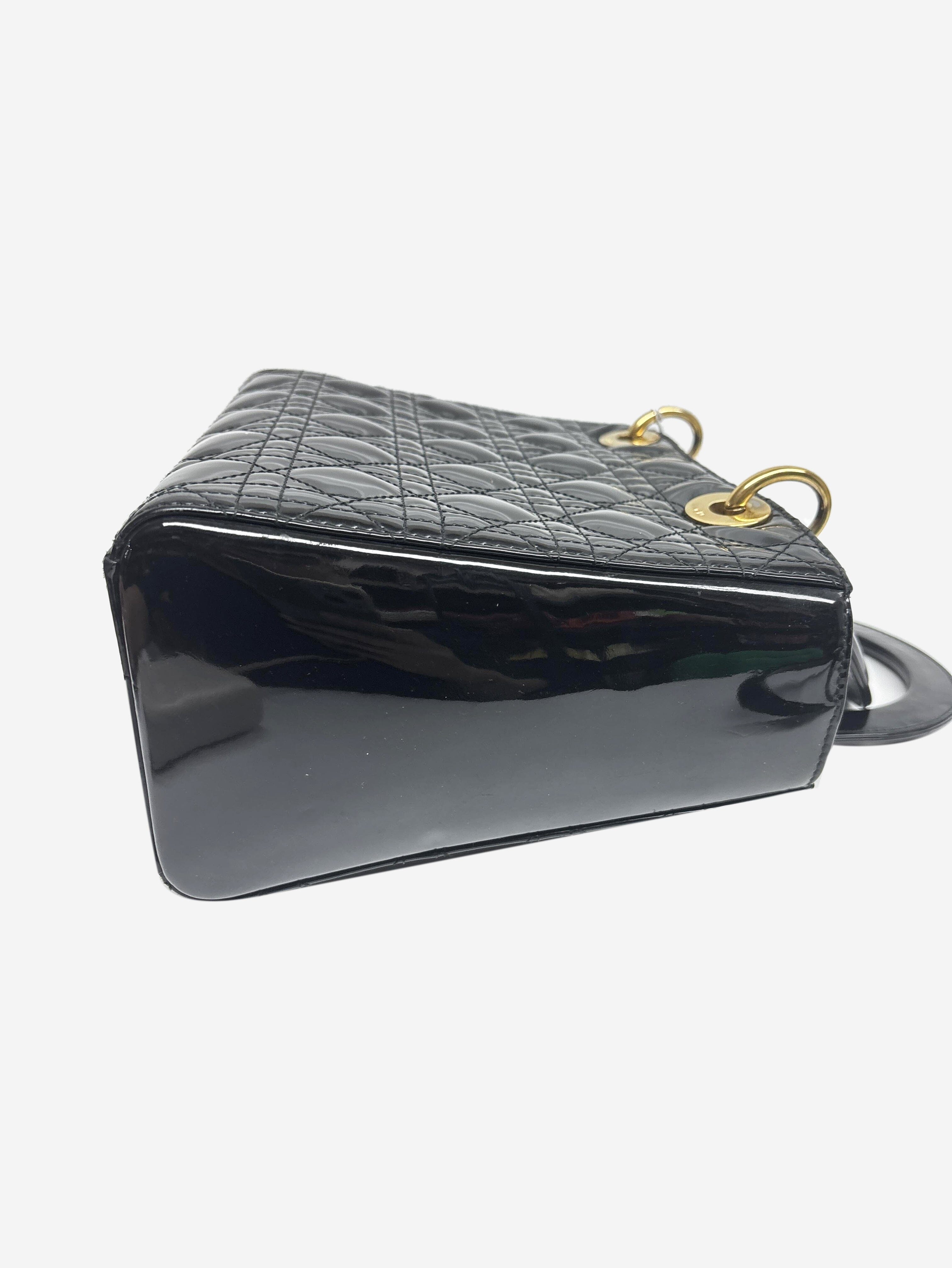 Black 2013 patent leather Lady Dior bag Shoulder bags Dior 