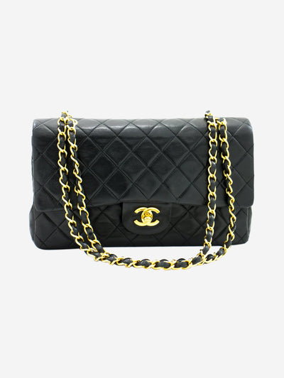 Black 1989 medium Classic Double Flap bag Shoulder Bag Chanel 