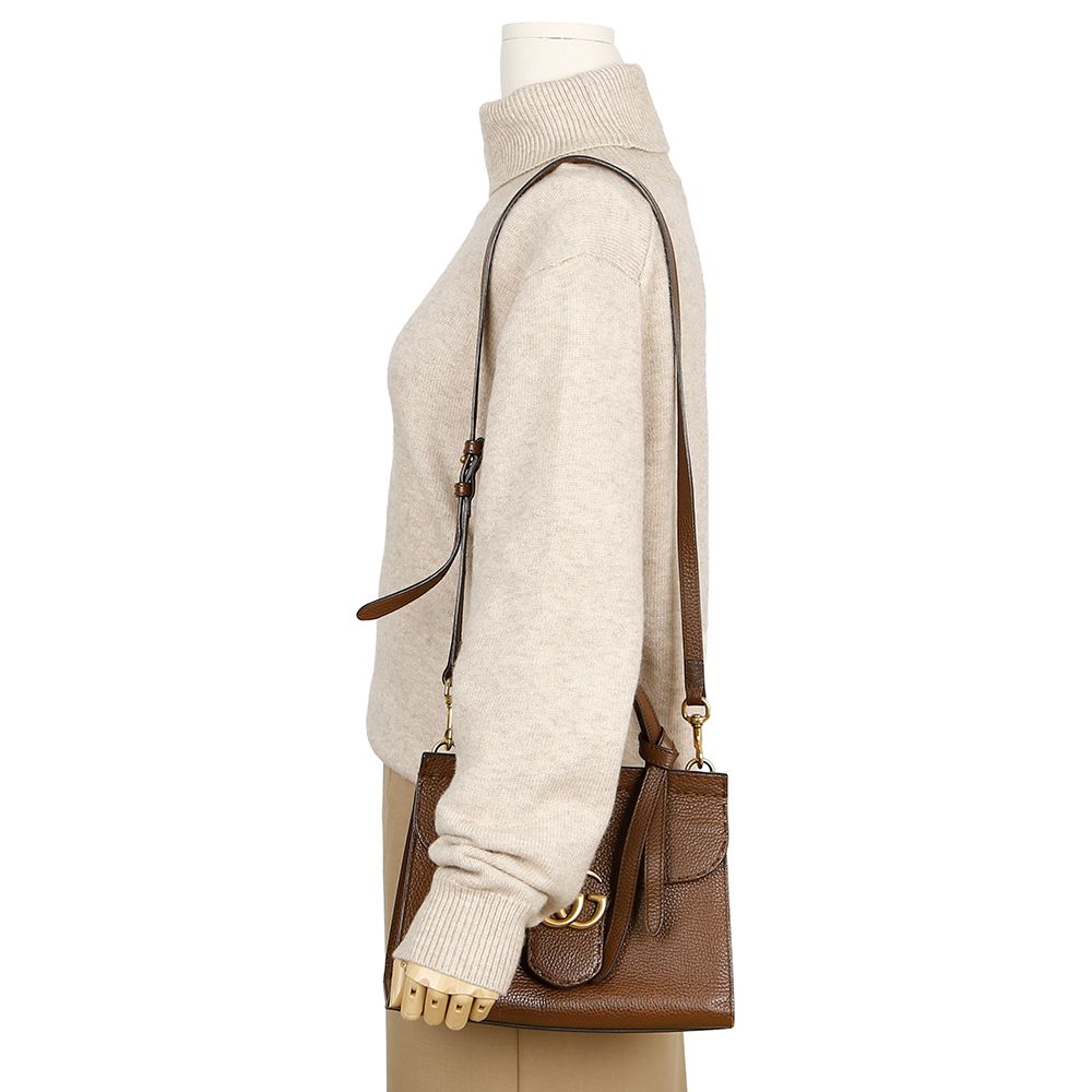 Brown GG Marmont mini 2way bag