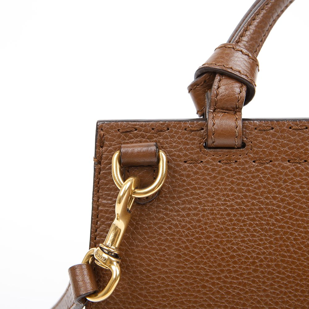Brown GG Marmont mini 2way bag
