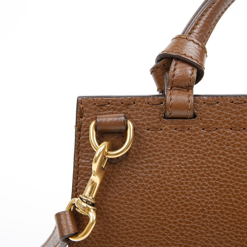 Brown GG Marmont mini 2way bag