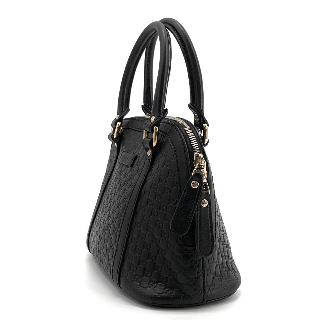 Black Guccissima Dome 2way bag