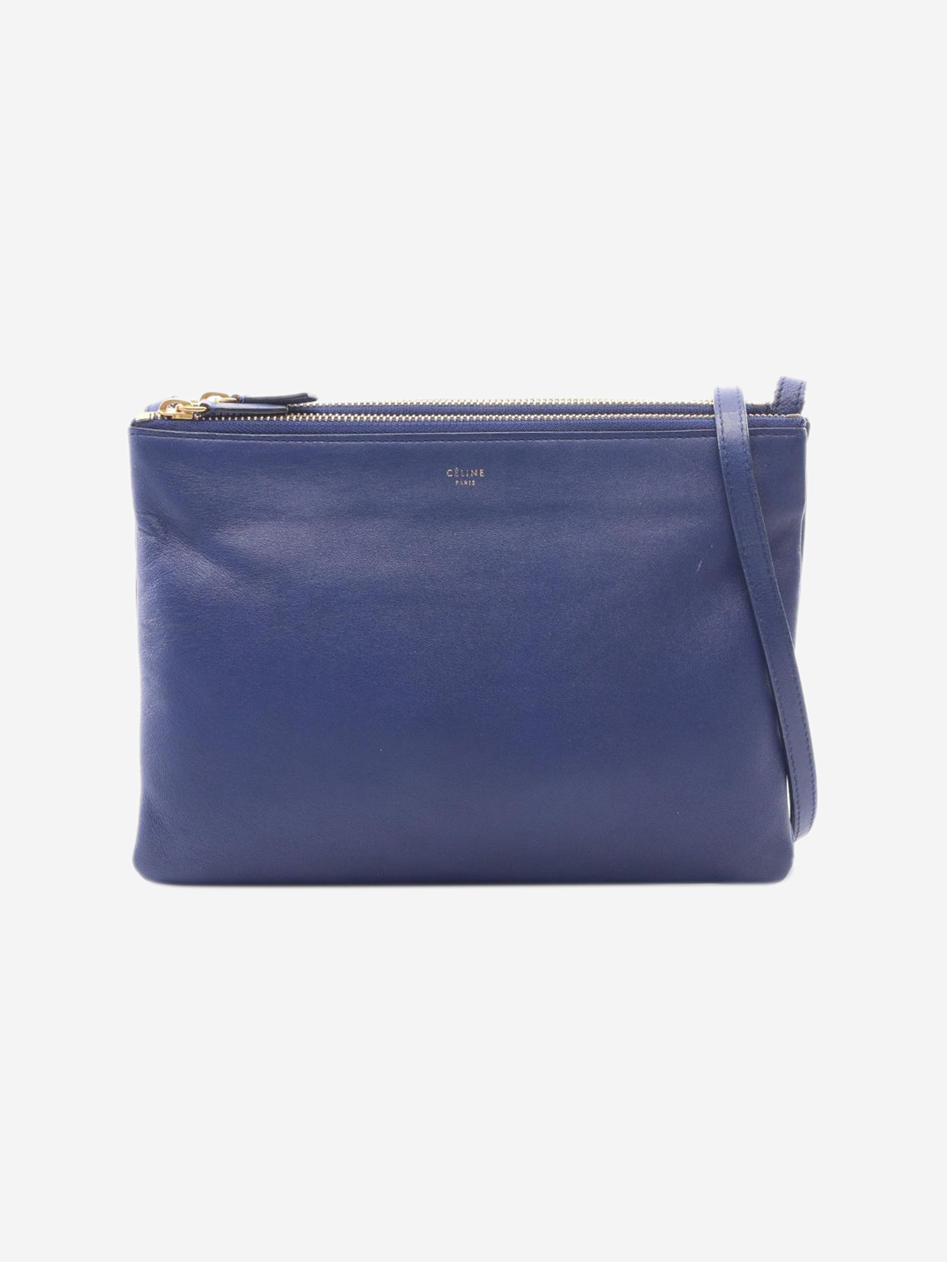 Blue Trio leather shoulder bag