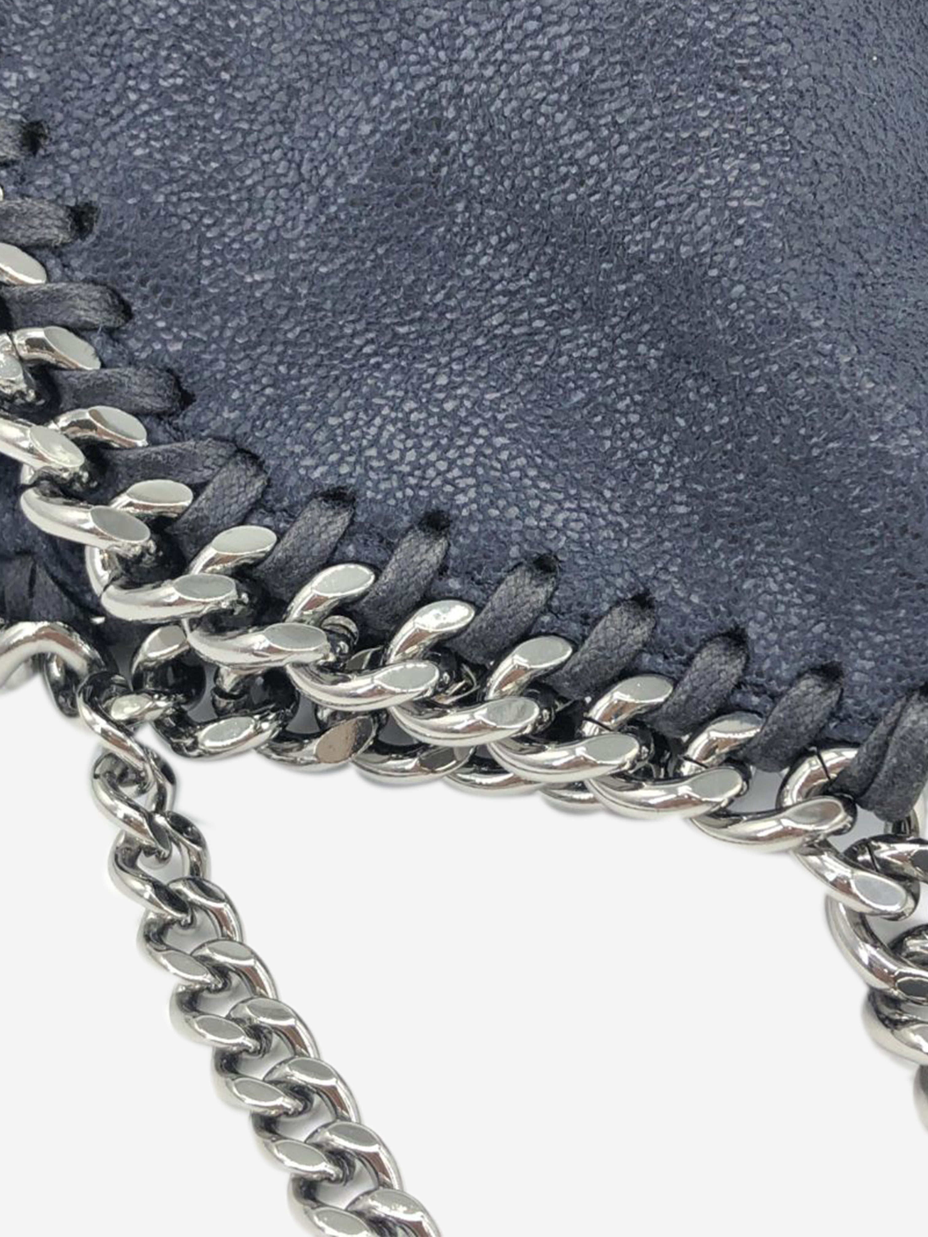 Navy Falabella chain shoulder bag