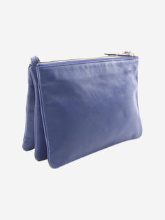 Blue Trio leather shoulder bag