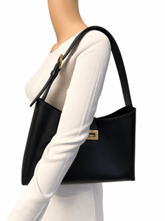 Black leather Trifolio shoulder bag Shoulder bags Salvatore Ferragamo 