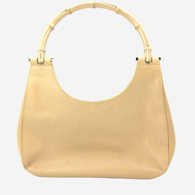 Beige bamboo-handle shoulder bag Shoulder bags Gucci 