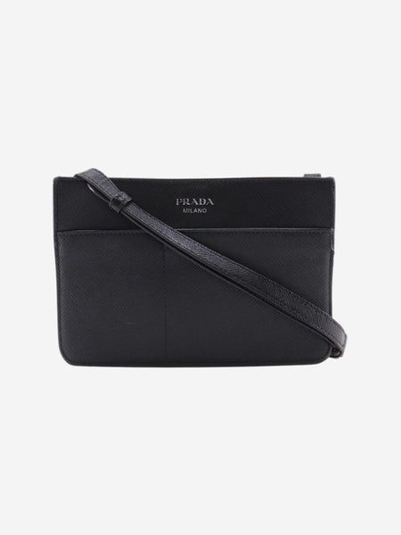 Black Saffiano leather mini crossbody bag product image