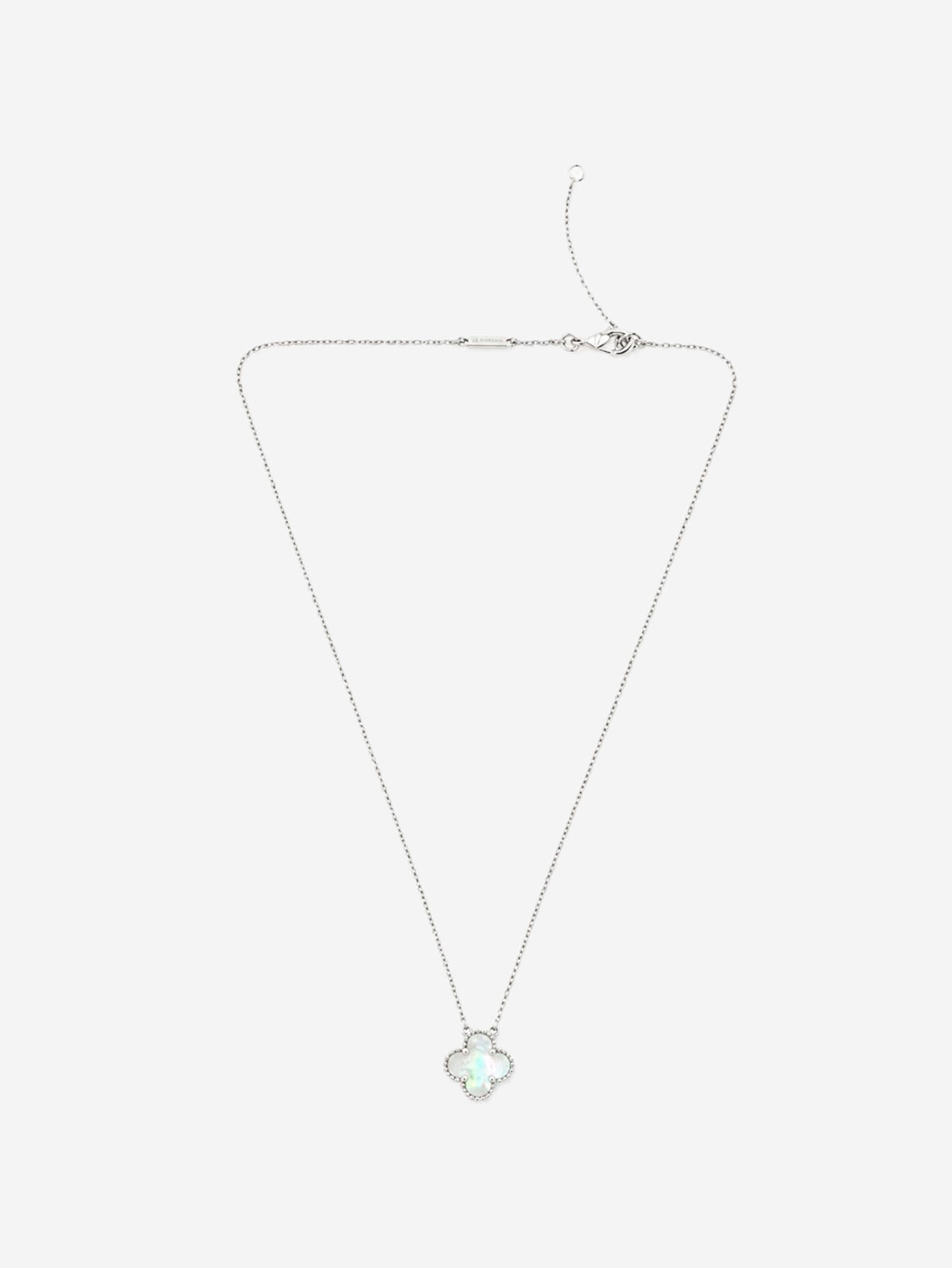 18k White gold Vintage Alhambra pendant Necklaces Van Cleef & Arpels 