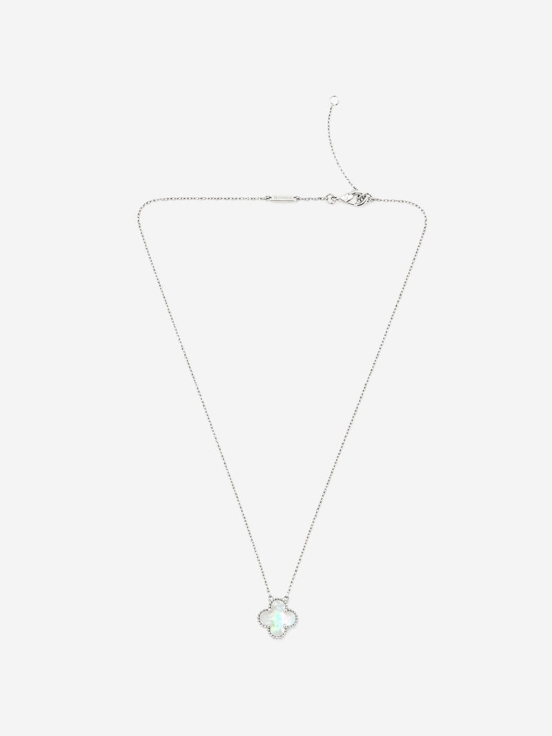 18k White gold Vintage Alhambra pendant Necklaces Van Cleef & Arpels 