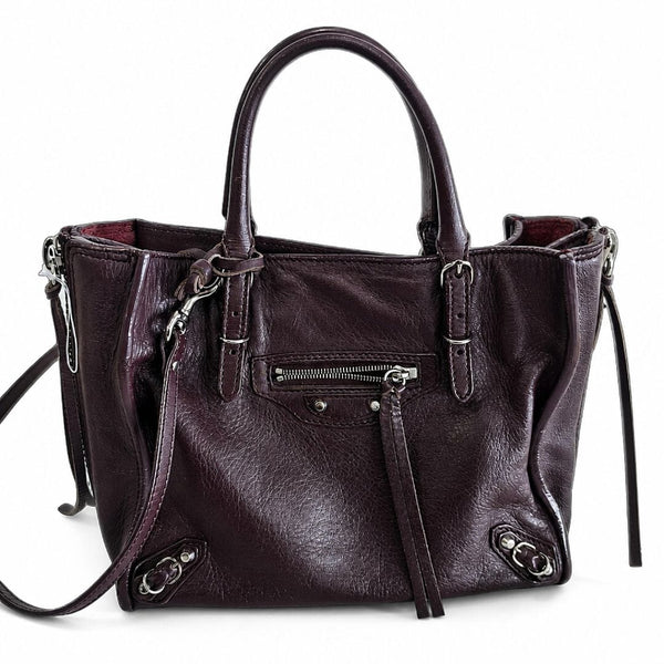 Burgundy Papier Zip Around mini tote product image