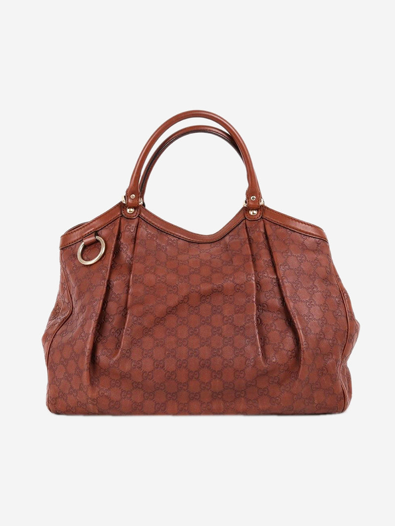Brown Guccissima Sukey top handle bag