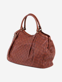 Brown Guccissima Sukey top handle bag